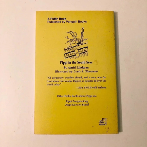 Vintage 1979 Pippi In The South Seas By Astrid  Lindgren A Puffin Book - Picture 2 of 14